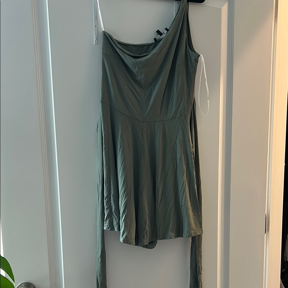 Green Sleeveless Romper